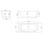 Ванна акриловая пристенная BELBAGNO BB410-1500-780. Фото