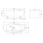Ванна акриловая пристенная BELBAGNO BB83-1500-W0. Фото