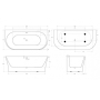 Ванна акриловая пристенная BELBAGNO BB711-1700-750. Фото