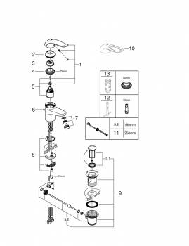 Смеситель для раковины GROHE Euroeco Special 32763000. Фото