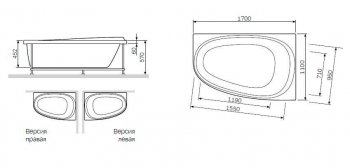 Каркас для ванны левосторонний, 170х110 см AM.PM Like W80A-170L110W-R Каркас для ванны левосторонний, 170х110 см AM.PM Like W80A-170L110W-R. Фото