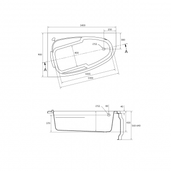 CERSANIT Акриловая ванна JOANNA 140 правая WA-JOANNA*140-R CERSANIT Акриловая ванна JOANNA 140 правая WA-JOANNA*140-R. Фото
