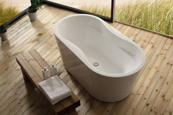 Ванна акриловая отдельностоящая BELBAGNO BB407-1600-800. Фото