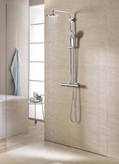 GROHE 27967000 Rainshower Душевая система с термостатом для душа с верхним душем Rainshower Cosmo 210 мм. Фото